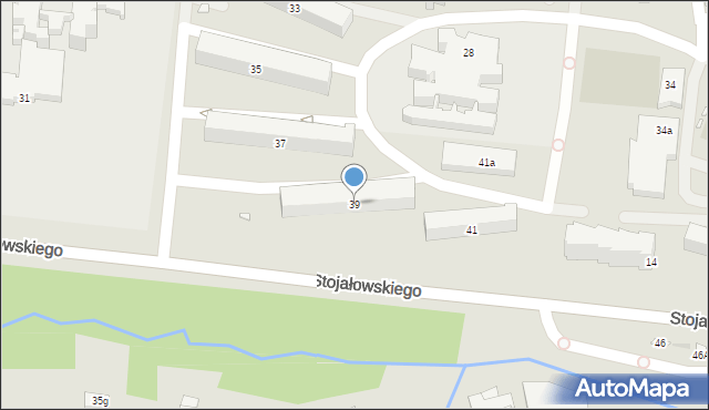 Kraków, Stojałowskiego Stanisława, ks., 39, mapa Krakowa