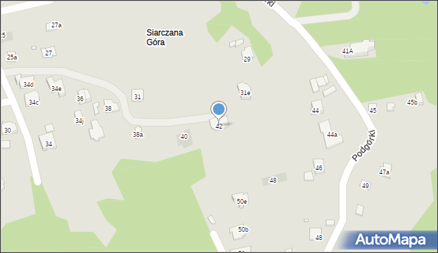 Kraków, Stepowa, 42, mapa Krakowa