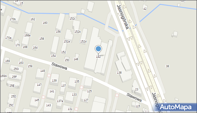 Kraków, Stawowa, 142, mapa Krakowa