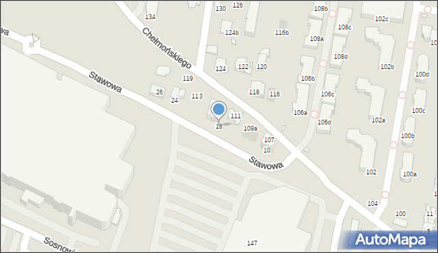 Kraków, Stawowa, 18, mapa Krakowa