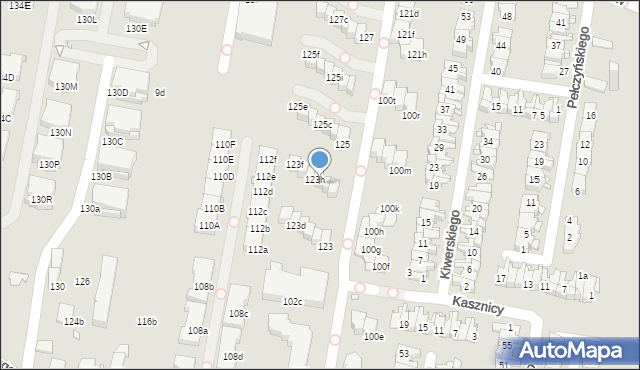 Kraków, Stelmachów, 123i, mapa Krakowa