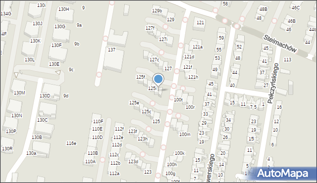 Kraków, Stelmachów, 125j, mapa Krakowa