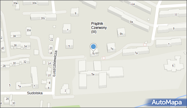 Kraków, Strzelców, 7c, mapa Krakowa