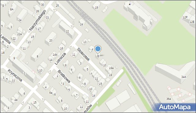 Kraków, Stokrotek, 6, mapa Krakowa