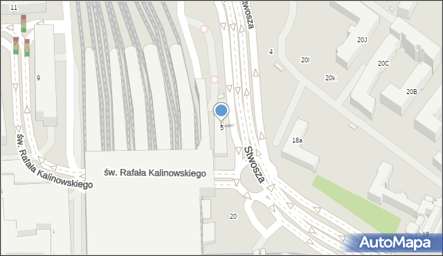 Kraków, Stwosza Wita, 5, mapa Krakowa