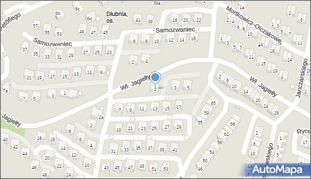 Kraków, Stanisława Augusta Poniatowskiego, 1, mapa Krakowa