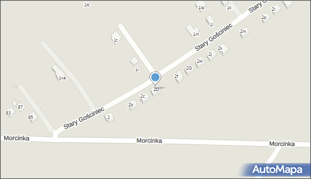 Kraków, Stary Gościniec, 2D, mapa Krakowa