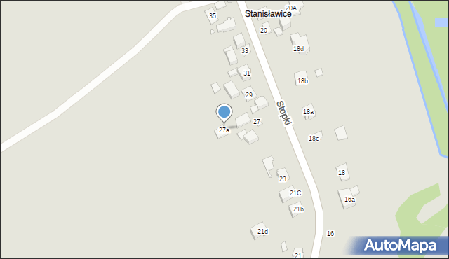 Kraków, Stopki Andrzeja, 27a, mapa Krakowa