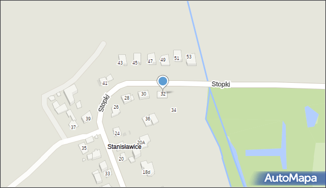 Kraków, Stopki Andrzeja, 32, mapa Krakowa