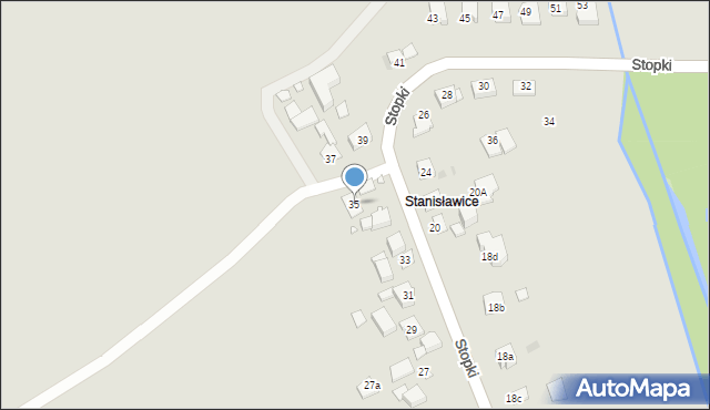 Kraków, Stopki Andrzeja, 35, mapa Krakowa