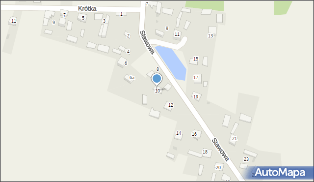 Krasice, Stawowa, 10, mapa Krasice