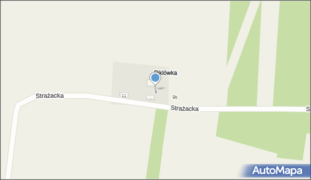 Krasice, Strażacka, 9, mapa Krasice