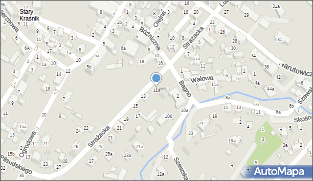 Kraśnik, Strażacka, 11a, mapa Kraśnik