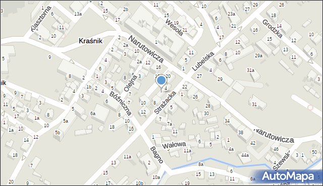 Kraśnik, Strażacka, 6, mapa Kraśnik