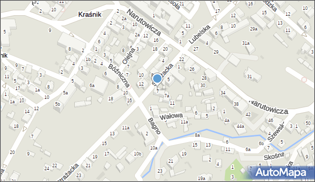 Kraśnik, Strażacka, 7, mapa Kraśnik