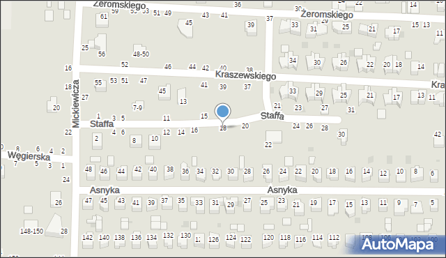 Kraśnik, Staffa Leopolda, 18, mapa Kraśnik