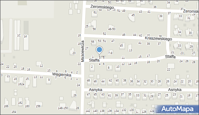 Kraśnik, Staffa Leopolda, 3, mapa Kraśnik