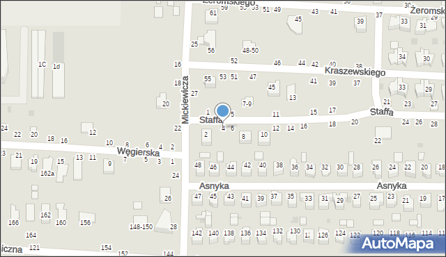 Kraśnik, Staffa Leopolda, 4, mapa Kraśnik