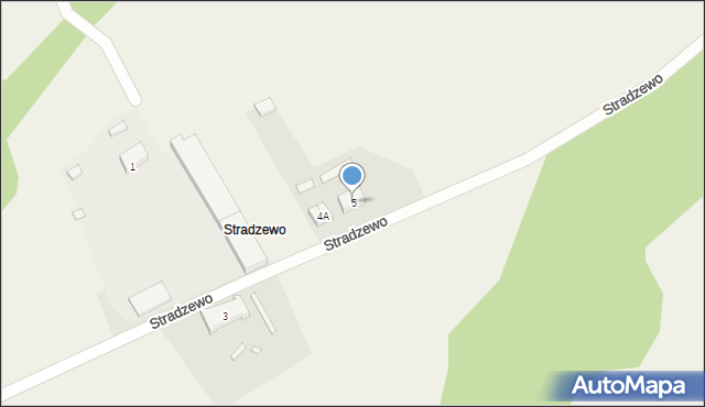 Kręcko, Stradzewo, 5, mapa Kręcko