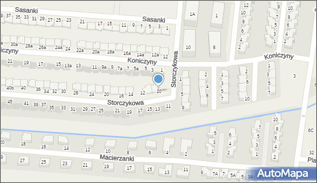 Kręczki, Storczykowa, 10, mapa Kręczki