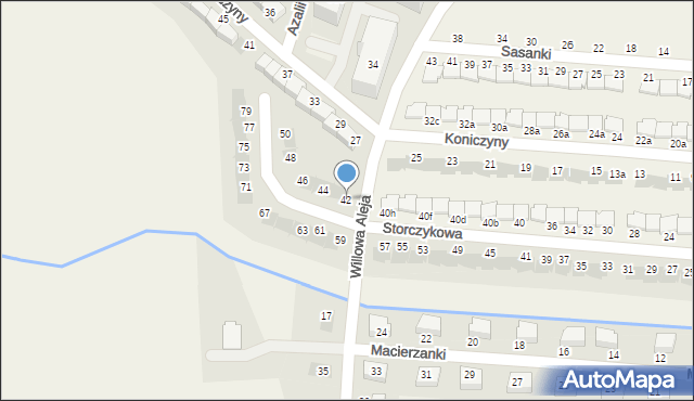 Kręczki, Storczykowa, 42, mapa Kręczki
