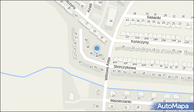 Kręczki, Storczykowa, 44, mapa Kręczki