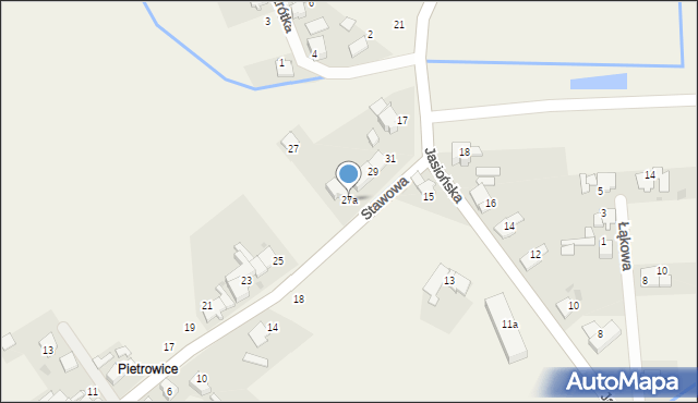 Krępna, Stawowa, 27a, mapa Krępna