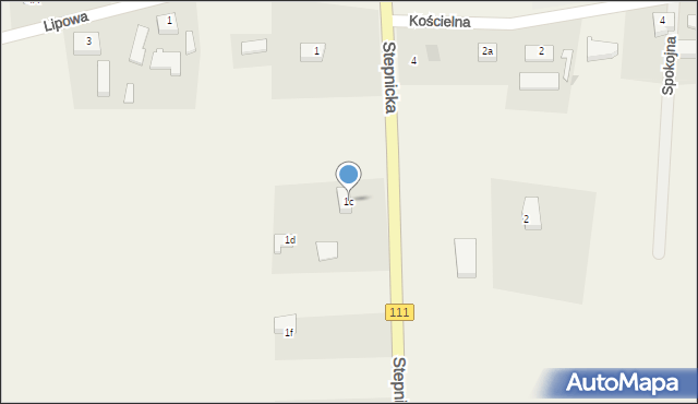 Krępsko, Stepnicka, 1c, mapa Krępsko