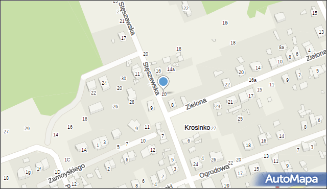 Krosinko, Stęszewska, 10, mapa Krosinko