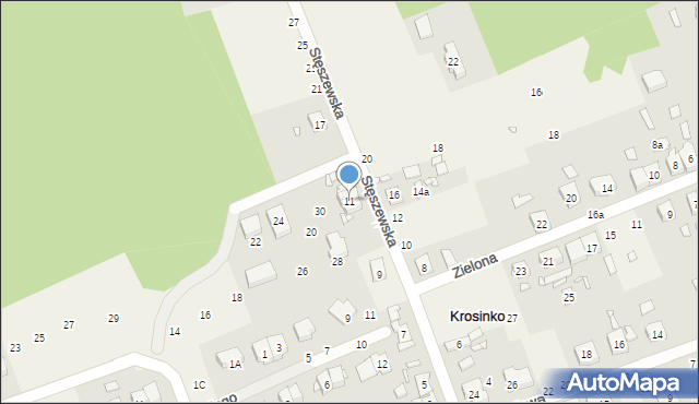 Krosinko, Stęszewska, 11, mapa Krosinko