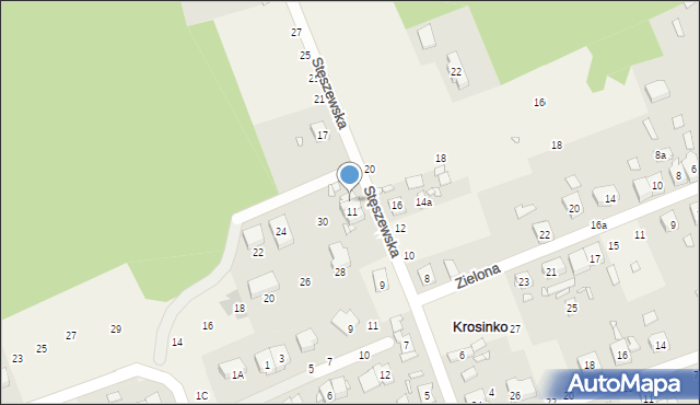 Krosinko, Stęszewska, 13, mapa Krosinko