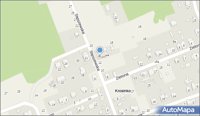 Krosinko, Stęszewska, 14, mapa Krosinko