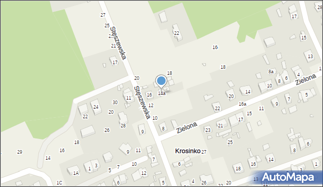 Krosinko, Stęszewska, 14a, mapa Krosinko