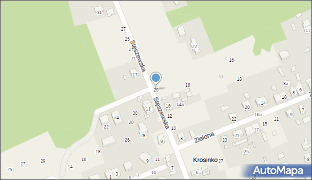 Krosinko, Stęszewska, 20, mapa Krosinko