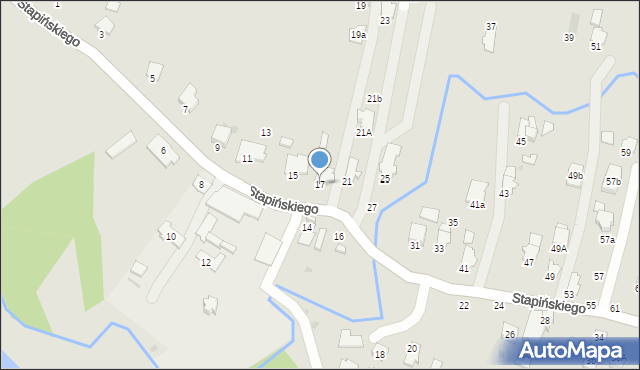 Krosno, Stapińskiego Jana, 17, mapa Krosna