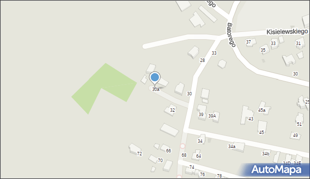 Krosno, Stefana Batorego, 30a, mapa Krosna