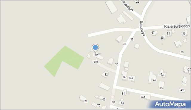 Krosno, Stefana Batorego, 30b, mapa Krosna