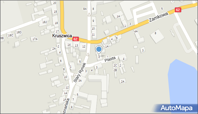 Kruszwica, Stary Rynek, 2, mapa Kruszwica