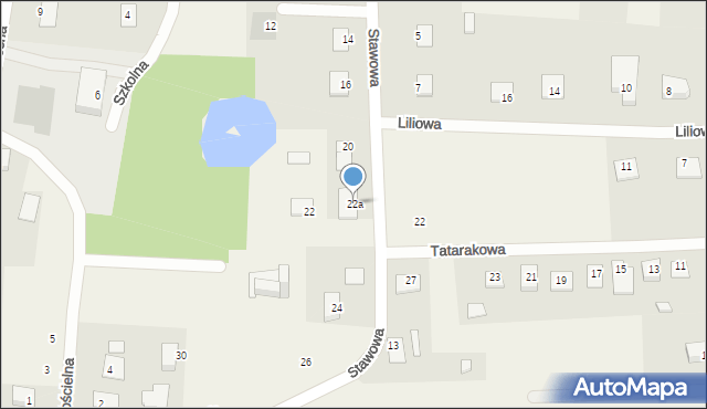 Kruszyn, Stawowa, 22a, mapa Kruszyn