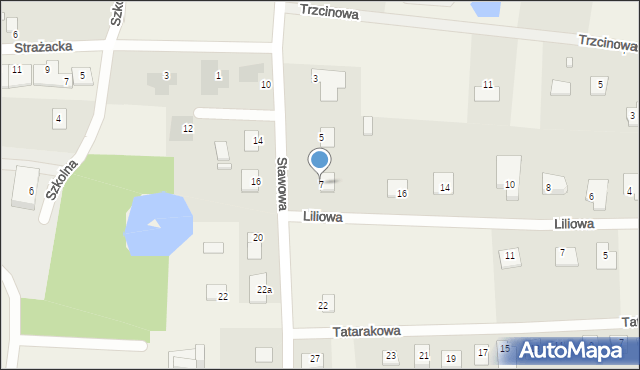 Kruszyn, Stawowa, 7, mapa Kruszyn