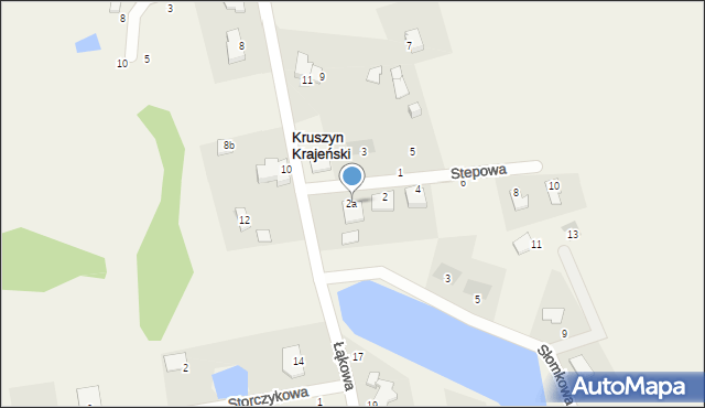 Kruszyn Krajeński, Stepowa, 2a, mapa Kruszyn Krajeński