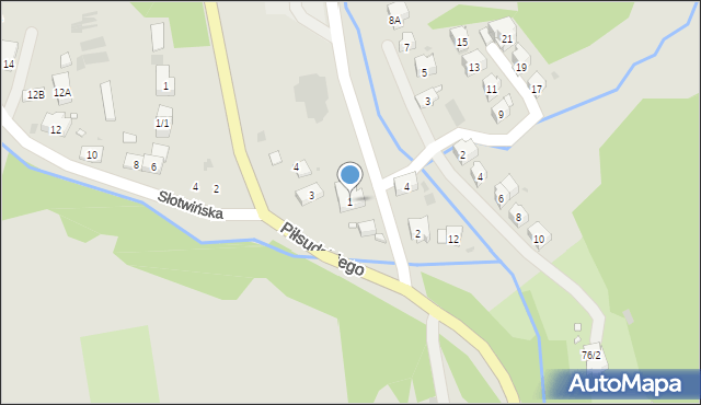 Krynica-Zdrój, Stara Droga, 1, mapa Krynica-Zdrój