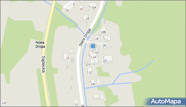 Krynica-Zdrój, Stara Droga, 16, mapa Krynica-Zdrój