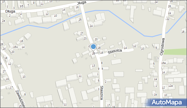 Krzanowice, Staszica Stanisława, 15, mapa Krzanowice