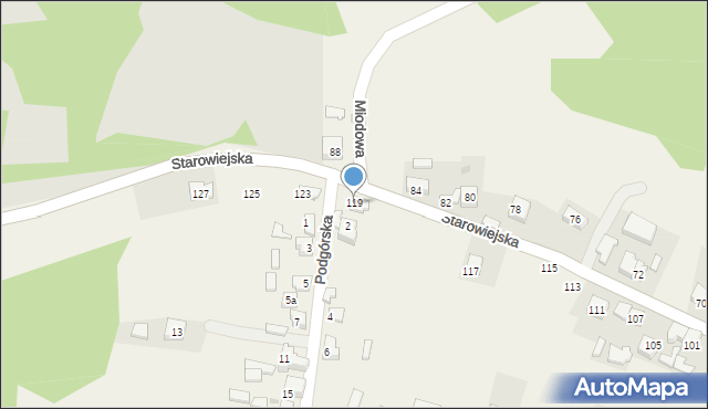 Krzykawka, Starowiejska, 119, mapa Krzykawka