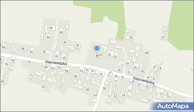 Krzykawka, Starowiejska, 36, mapa Krzykawka