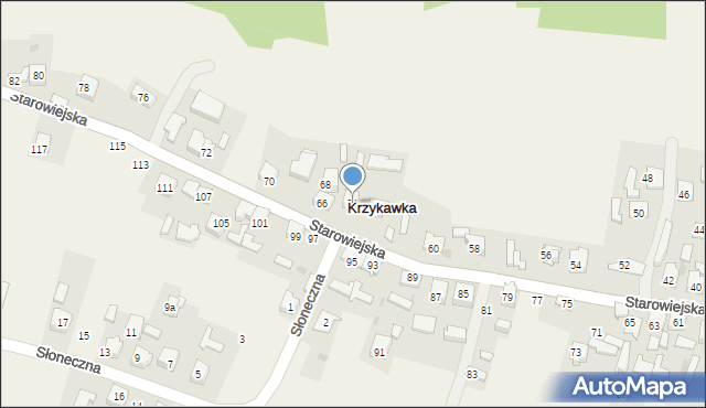 Krzykawka, Starowiejska, 64, mapa Krzykawka