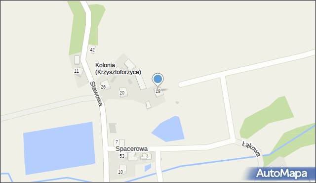 Krzysztoforzyce, Stawowa, 18, mapa Krzysztoforzyce