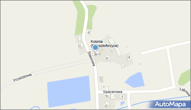 Krzysztoforzyce, Stawowa, 26, mapa Krzysztoforzyce