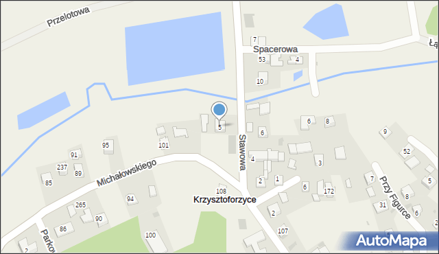 Krzysztoforzyce, Stawowa, 5, mapa Krzysztoforzyce